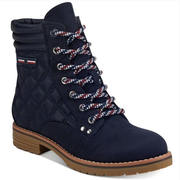 Tommy Hilfiger Women's Onella Fashion Boot Dark Blue Navy - Picture 1 of 9